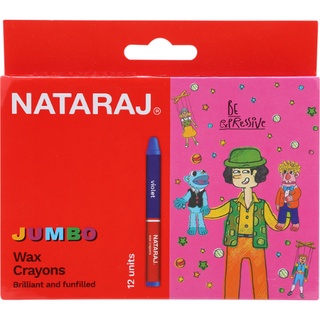 Bút sáp nataraj 12 màu jumbo