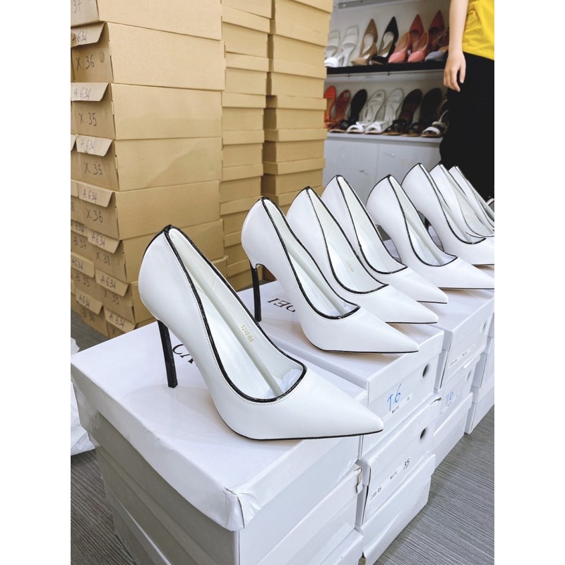 GIÀY CAO GÓT CASADEI 1249-R8 TRẮNG FULBOX