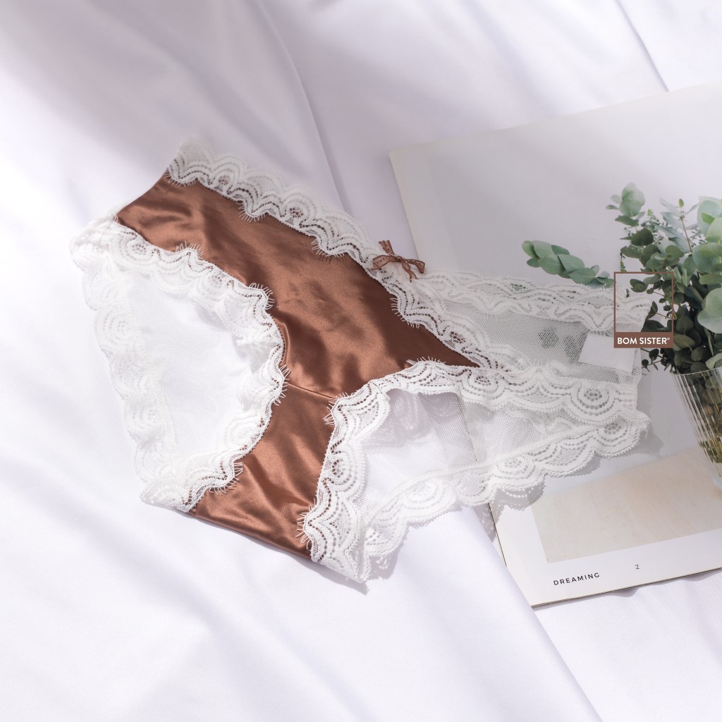 [Mã FARSBR99A giảm 10% đơn 99K] Quần lót thun lạnh phối lưới viền ren đính nơ BOM SISTER Q4525 | BigBuy360 - bigbuy360.vn
