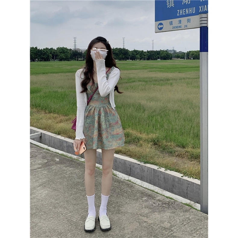 Đầm Hai Dây Kiểu Cổ Điển Thời Trang Mùa Hè Hàng Mới 2022