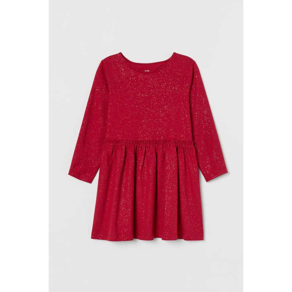 Váy đỏ kim tuyến HM H&M size 1.5-2, 2-4, 4-6, 6-8, 8-10y_hàng chính hãng Mỹ
