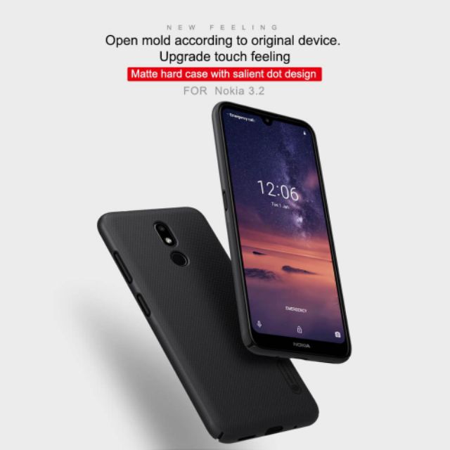 Ốp Lưng Nokia 3.2 2019 Dạng Sần Hiệu Nillkin Chính hãng - Tặng giá đỡ