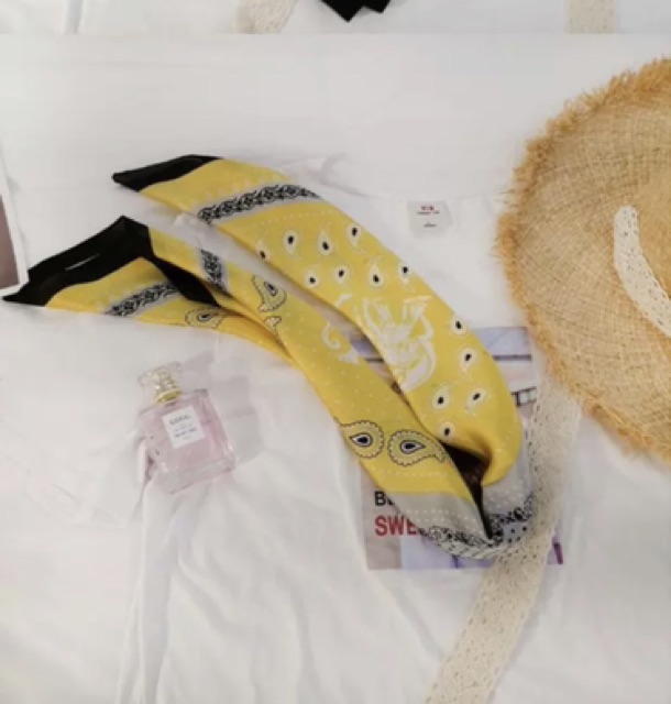 Khăn turban lụa mini size 53x53cm dễ thương - Maben