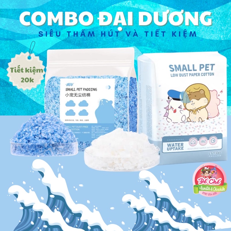 Combo giấy lót Josanty cơ bản và Small pet màu cho hamster siêu tiết kiệm