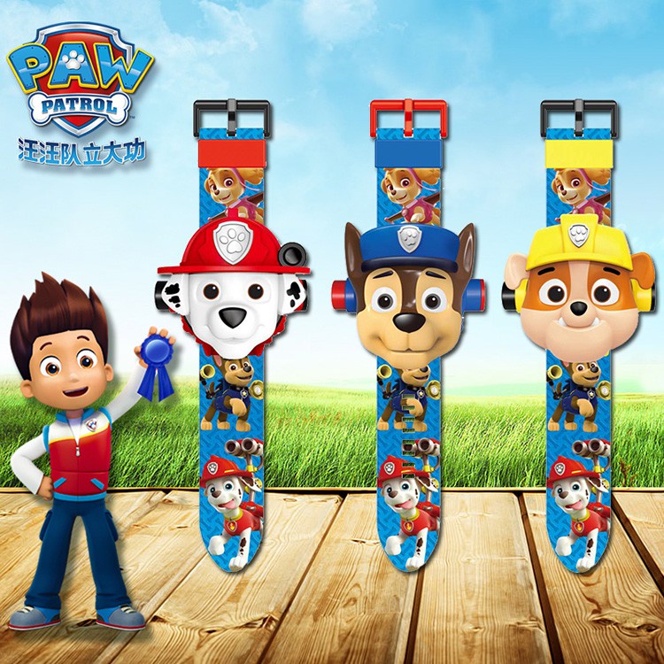 Đồng hồ chiếu hình hoạt hình Marshall Paw Patrol
