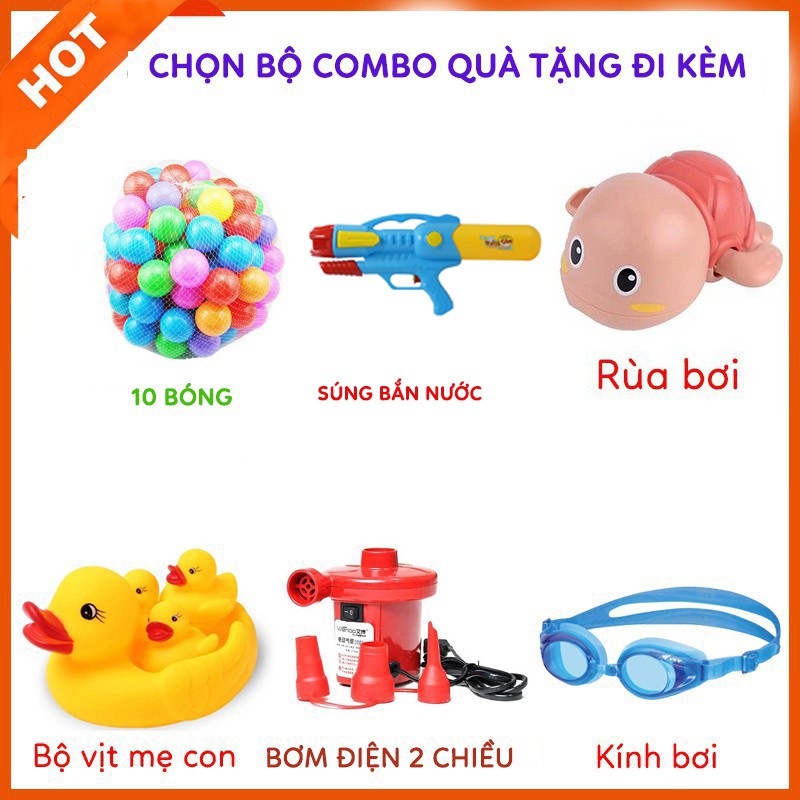 🌨️Mua 1 Được 6🌨️ Bể Bơi Cho Bé,Bể Bơi Phao, Hồ Bơi Cho Bé Bơm Hơi Tại Nhà Chống Trượt An Toàn - Lựa Chọn Bộ Quà Tặng