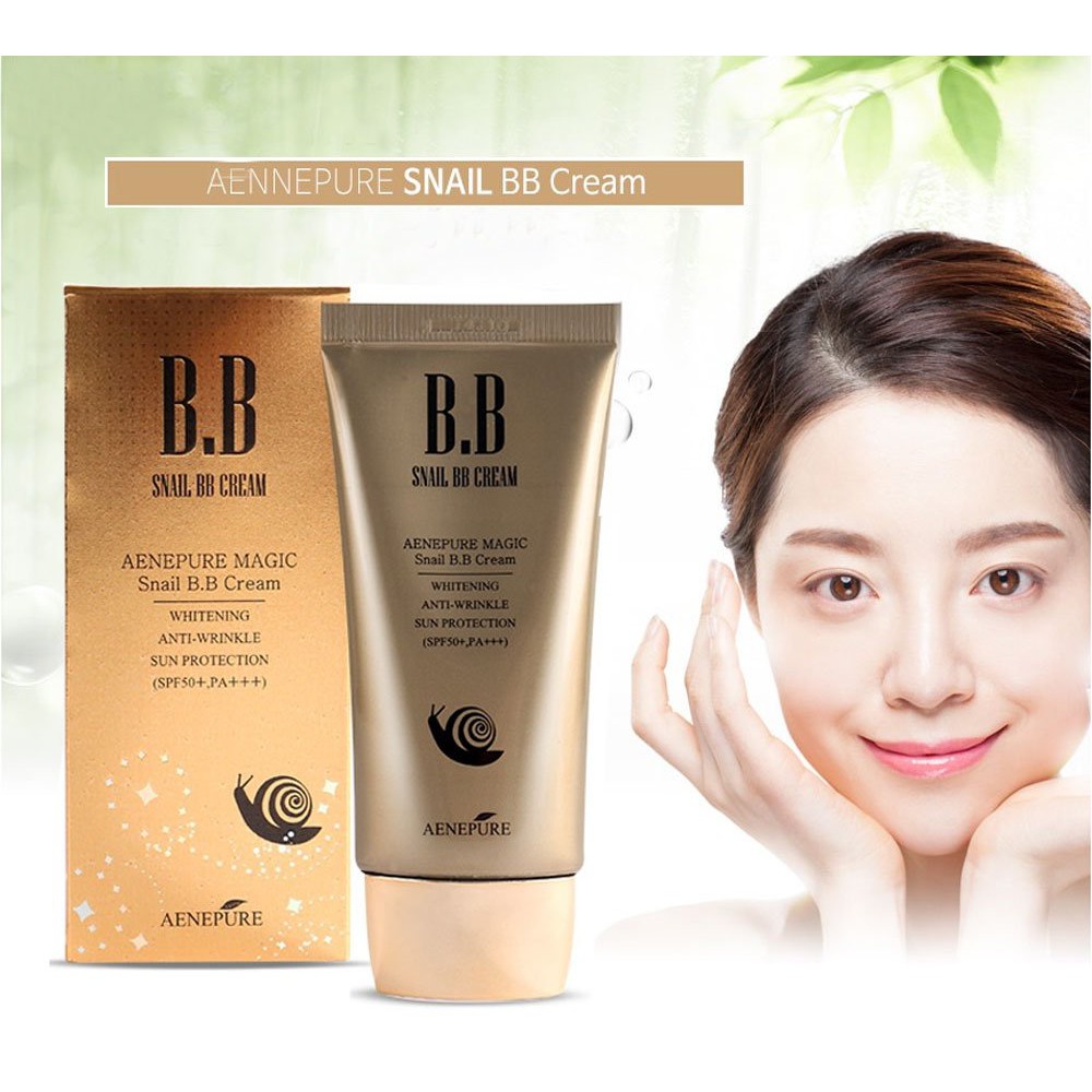 [Cực Hot] Kem Nền Che Khuyết Điểm Ốc Sên Aenepure Magic Snail BB Cream dưỡng ẩm, chống lão hóa, tăng tông màu da