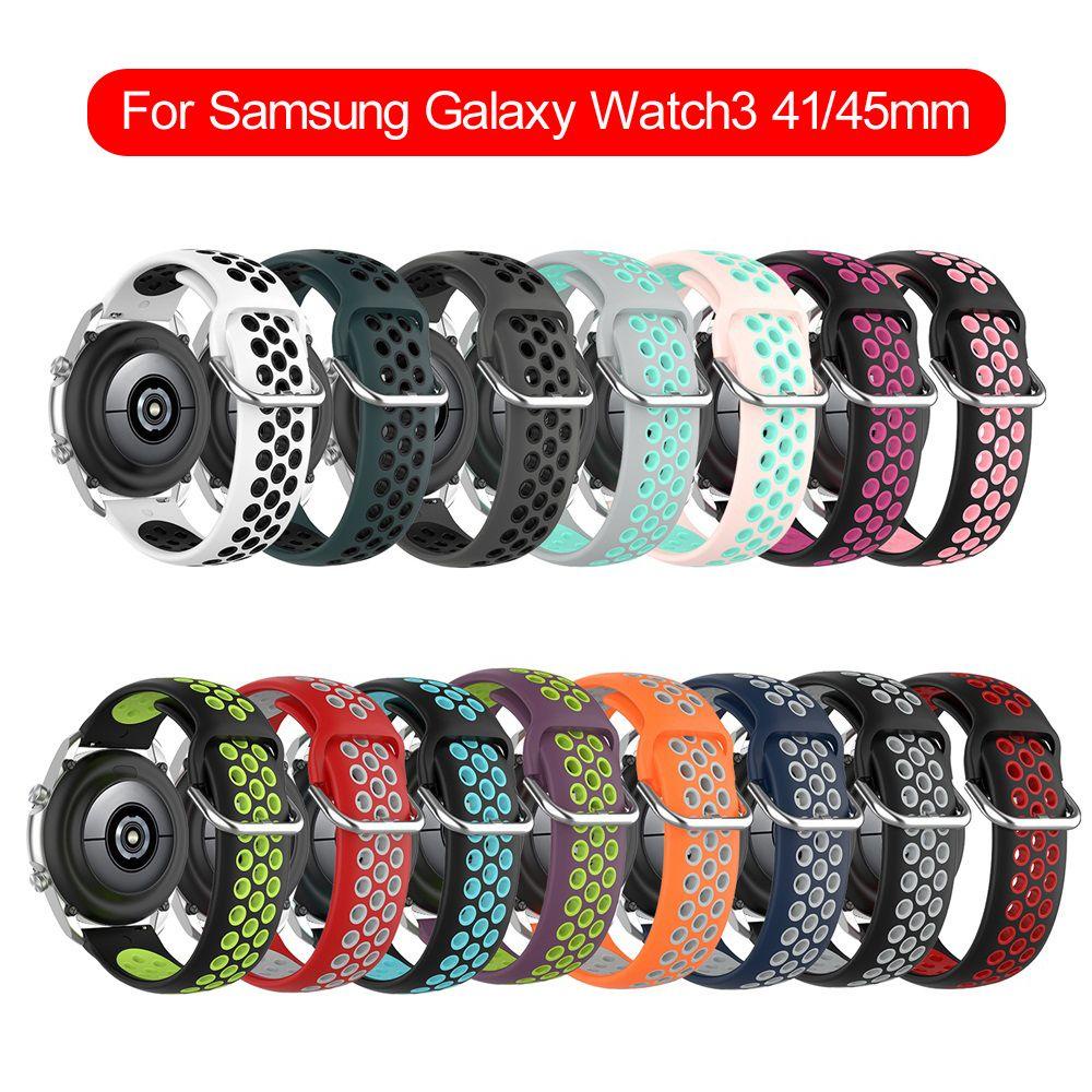 Dây Đeo Thay Thế Bằng Silicone Mềm Cho Đồng Hồ Samsung Galaxy Watch 3 41mm 45mm