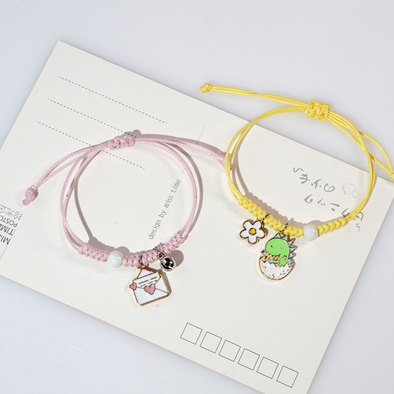 Vòng Tay Mặt Hình Hộp Sữa / Kỳ Lân / Chữ Love Bằng Sứ Thời Trang Có Thể Điều Chỉnh Cho Nữ