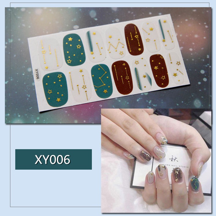 Bộ nail sticker 14 miếng dán móng tay trang trí 3D xinh xắn XY001-XY020 chống thấm nước