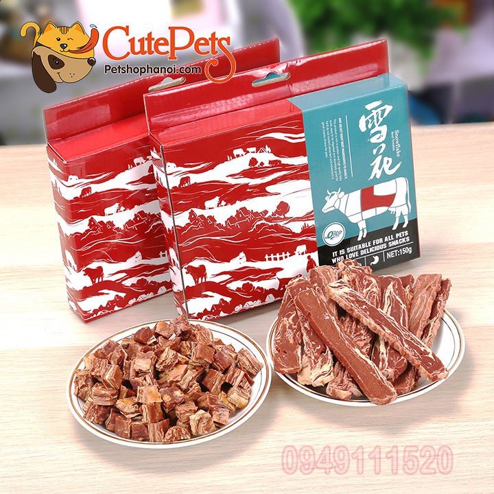 Bánh thưởng lát thịt bò sấy Orgo 150g dành cho chó - Thức ăn chó mèo CutePets