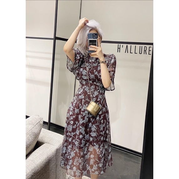 Váy tơ hoa Hallure size S