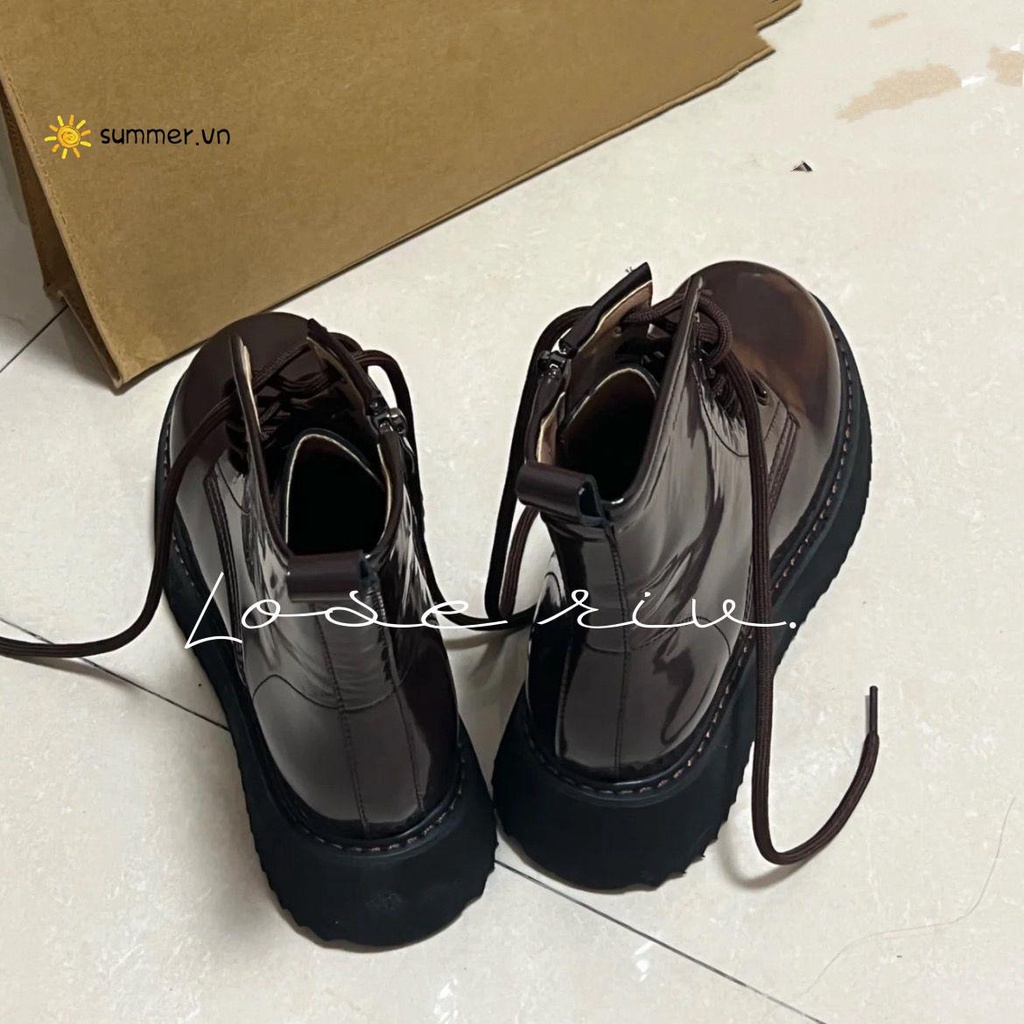 Giày Bốt Martin Cổ Thấp Đế Dày Phong Cách Anh Quốc Thời Trang Xuân Thu Mới 2022