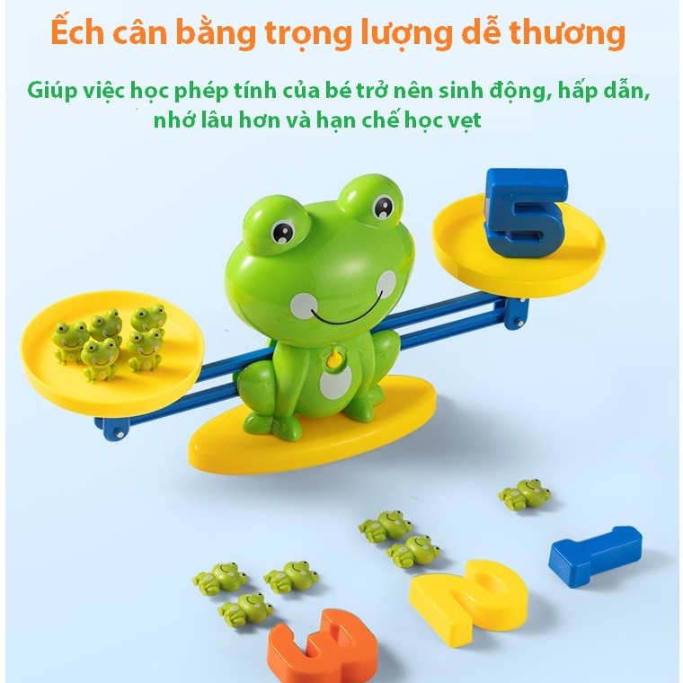 Đồ Chơi Montessori, Đồ Chơi Giáo Dục Thông Minh Cho Trẻ, Ếch Cân Bằng Trọng Lượng Hỗ Trợ Học Toán Và Phép Tính