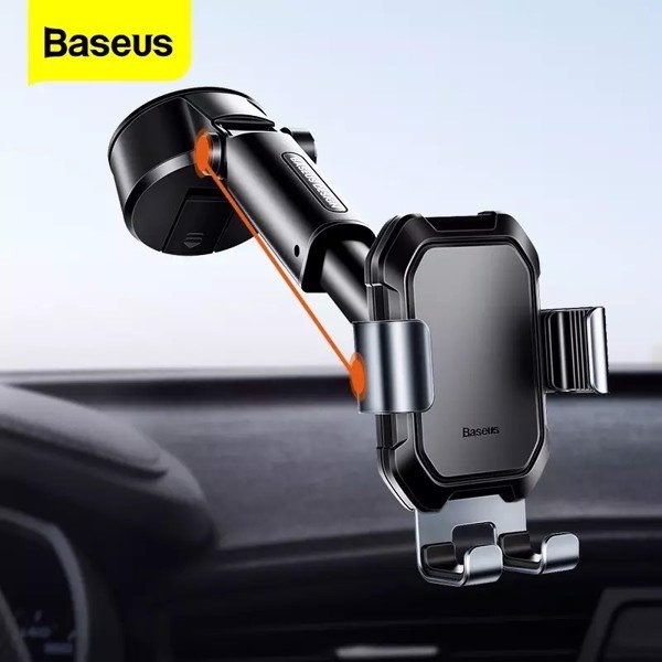 Giá đỡ điện thoại hút chân không gắn kính xe ô tô Baseus Tank Gravity Car Mount | BigBuy360 - bigbuy360.vn
