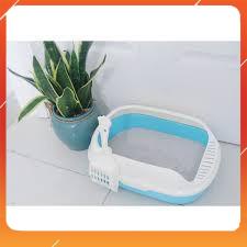 Khay vệ sinh cho mèo M130 48x40x19cm - nhựa PP an toàn không độc hại- Tặng kèm xẻng