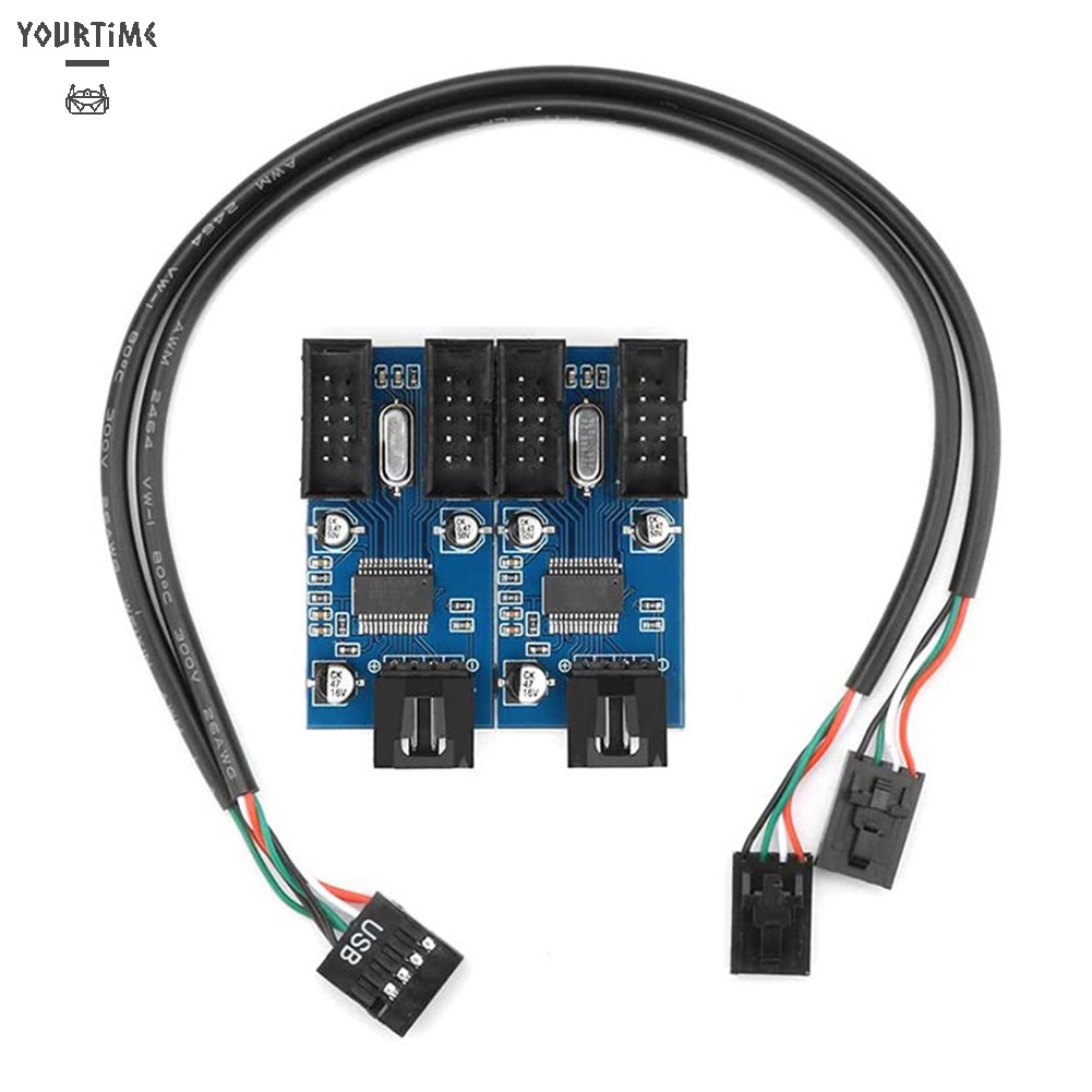 Cáp chia cổng USB 9 pin với 1/2 cổng cho bảng mạch chủ
