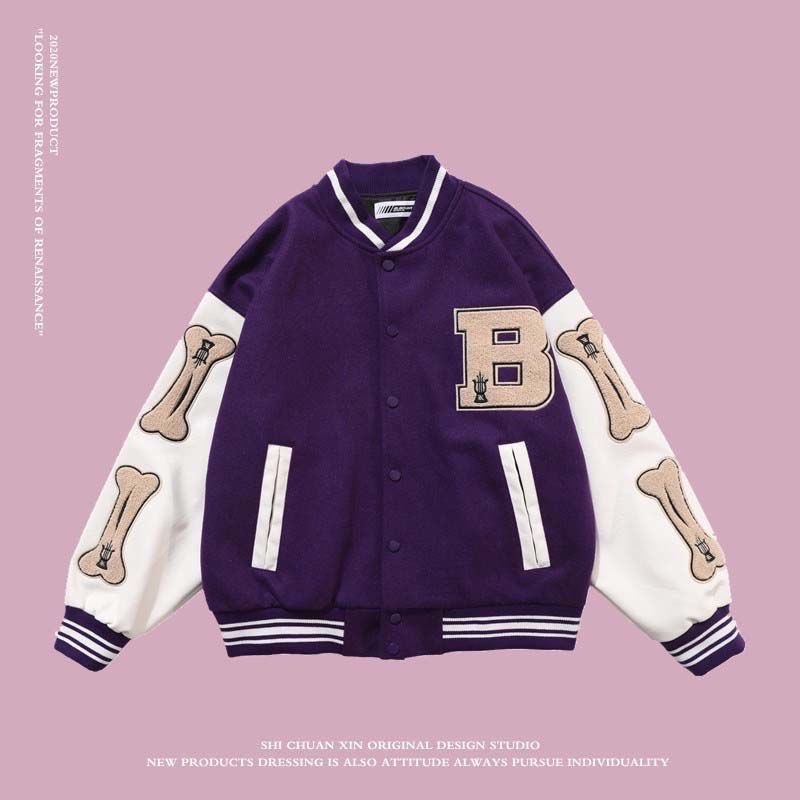 Bomber xương tím,xanh,đen