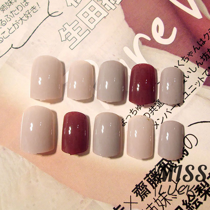 Bộ 24 móng tay giả dáng ngắn mùa sắc ngọt ngào cho nữ