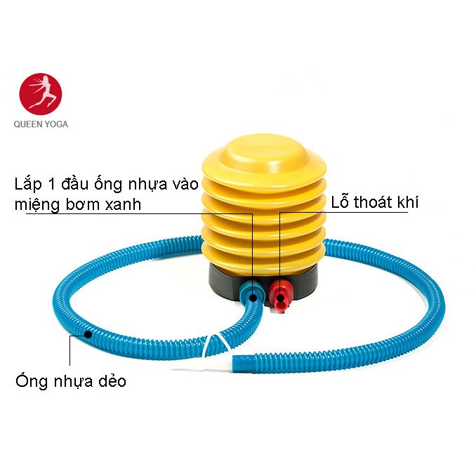 Bơm Bóng Yoga/GYM/Bóng Bay Bằng Chân Nhỏ Gọn Dễ Bơm