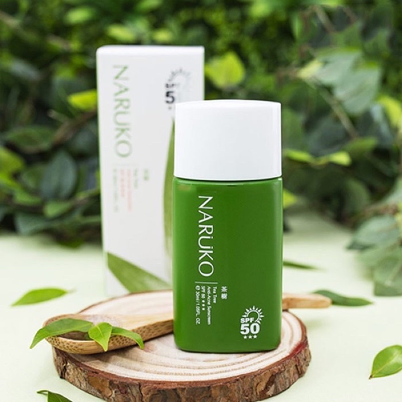 Kem chống nắng SPF50 Naruko trà tràm Tea Tree Anti-Acne Sunscreen SPF50 30 ml (Bản Đài)