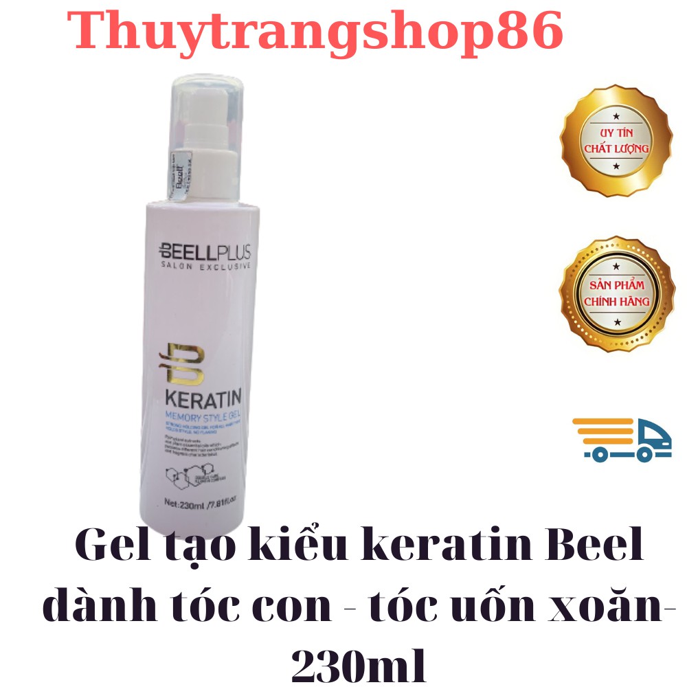 _Gel Tạo Kiểu Beell Plus Keratin Memory Style dành cho tóc con và tóc uốn xoăn 230ML