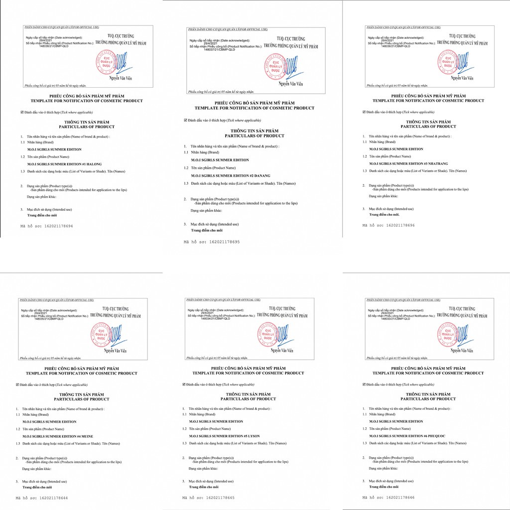 Set 3 cây Son Kem Lì Hồ Ngọc Hà MOI Cosmetics SGIRLS SUMMER tặng túi lưới - bền màu lâu trôi