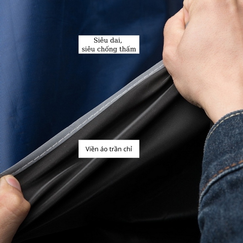 Áo mưa đôi 2 đầu cánh dơi vải dù ép PVC phản quang có kính che mặt vải dù siêu dai siêu bền