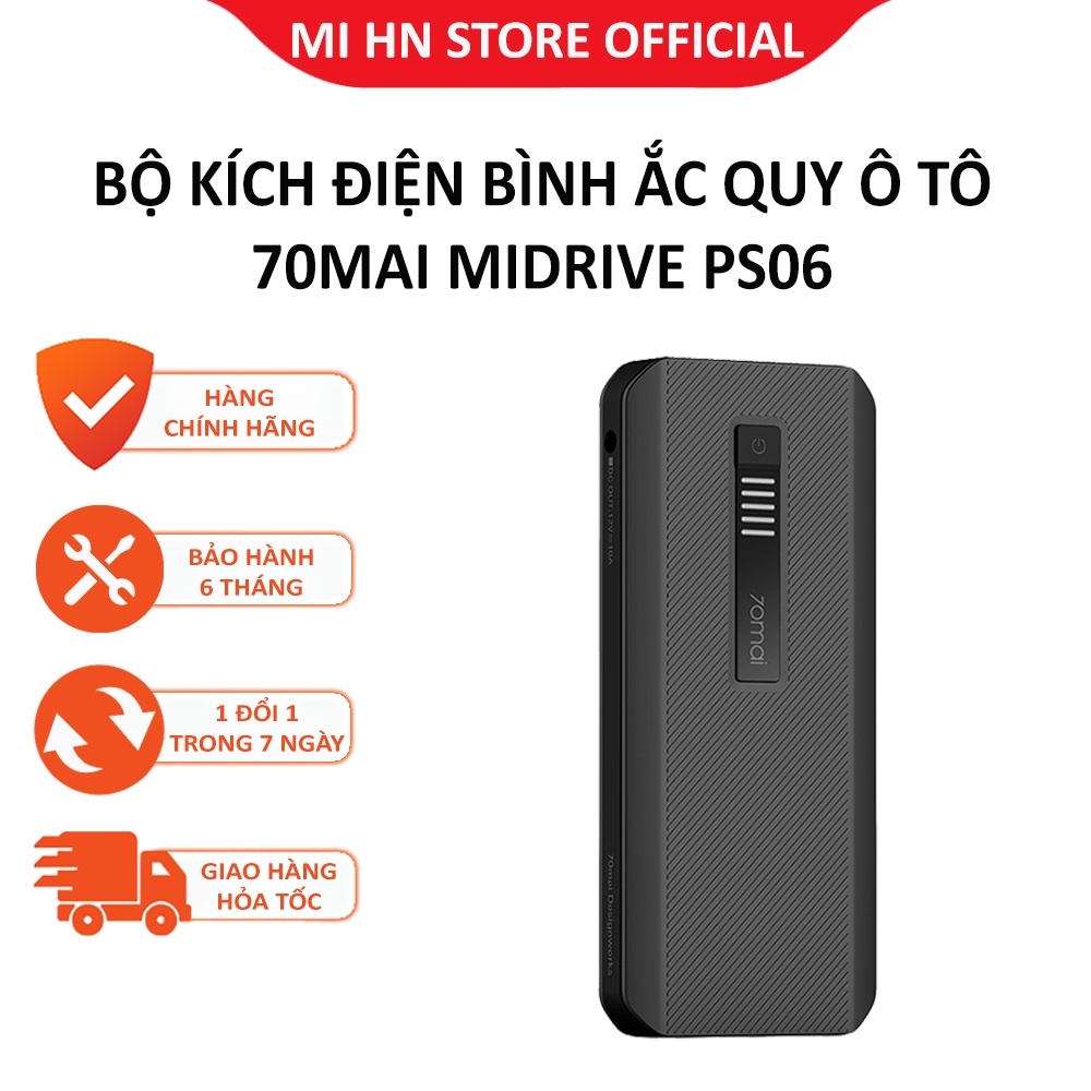 Bộ kích điện bình ắc quy xe ô tô Xiaomi 70mai Midrive PS06 - Bảo hành 6 tháng