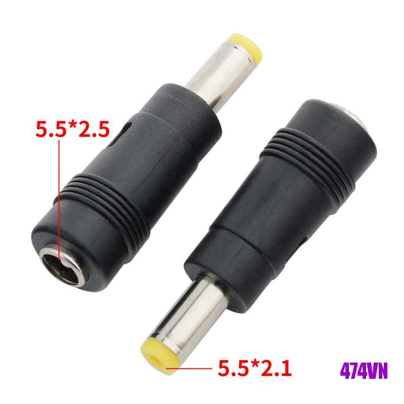 DC Set 2 Đầu Chuyển Đổi Nguồn Điện Từ 5.5x2.5mm Sang 5.5x2.1mm Chuyên Dụng Cho Laptop