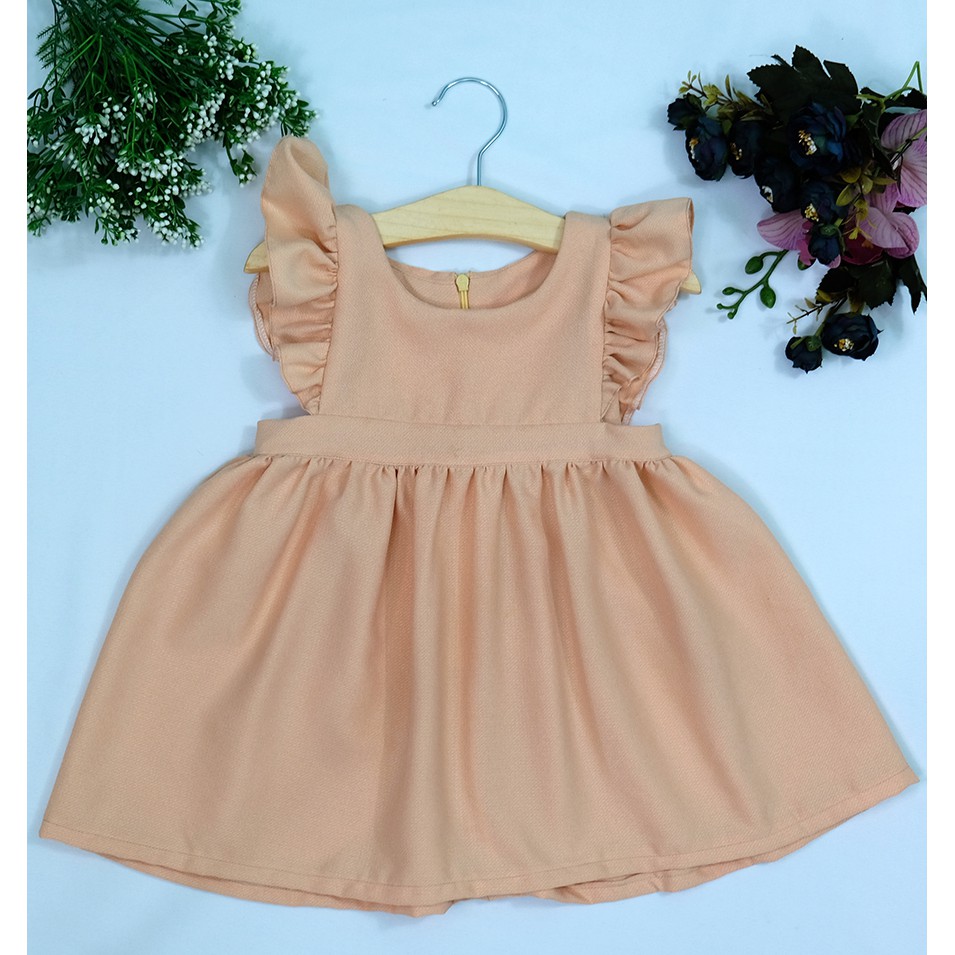 Đầm cho bé họa tiết ca rô phối ren (9-21kg Xanh)