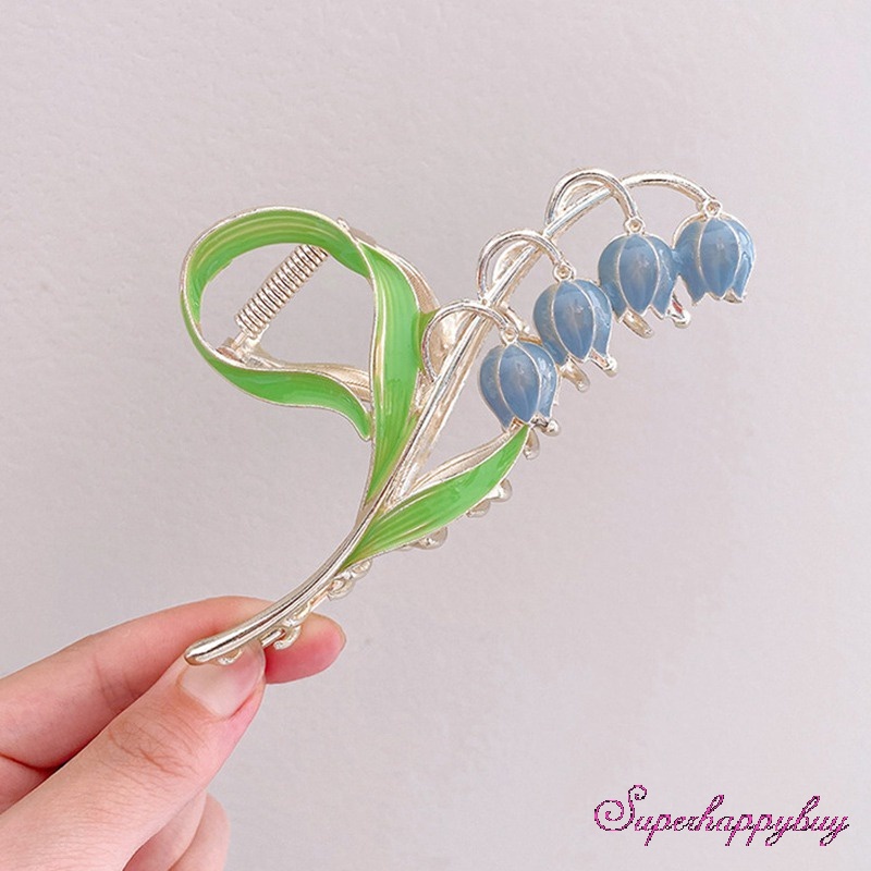 Kẹp Tóc Hình Hoa Lily Chống Trượt Thiết Kế Ngọt Ngào Cho Nữ