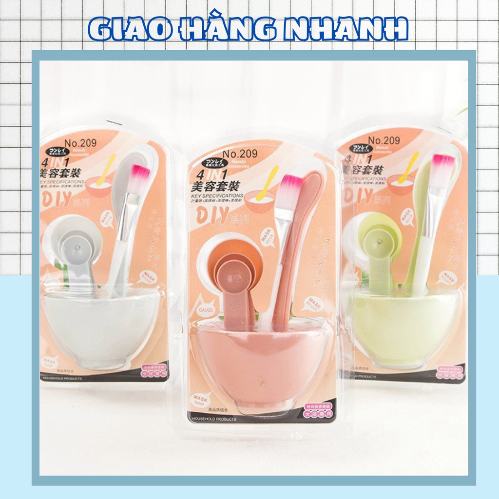 Bộ Bát Trộn Đắp Mặt Nạ - Bộ Chén Trộn Mặt Nạ 5in1 Tiện Ích 008946 Shop Giao Hàng Nhanh