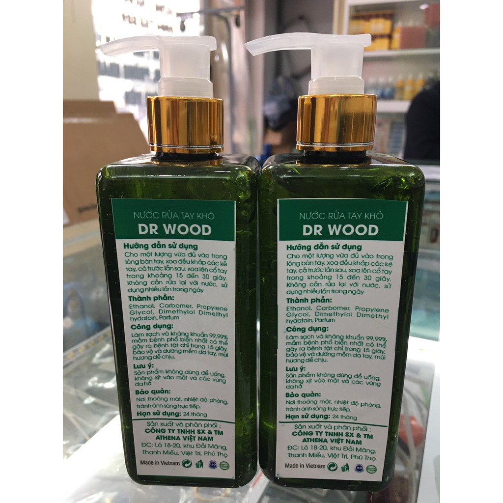 NƯỚC RỬA TAY KHÔ DR WOOD  350ML DẠNG GEL- SÁT KHUẨN NHANH | BigBuy360 - bigbuy360.vn