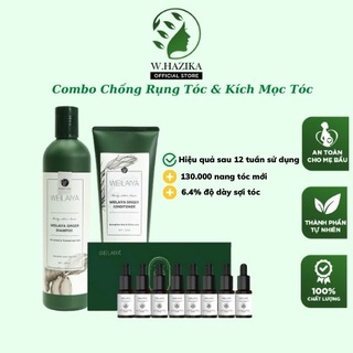 Weilaiya-Combo Dầu Gội Weilaiya Và Huyết Thanh Và Huyết Thanh Mọc Tóc Ngăn Rụng Tóc, Serum Kích Thích Tóc Mọc Sau 3 Tuần