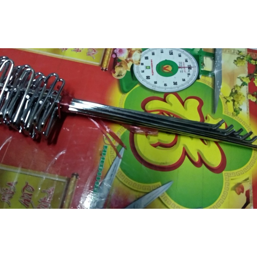 Móc Inox 50 Chiếc Cài Lưới kích thước dài 30Cm