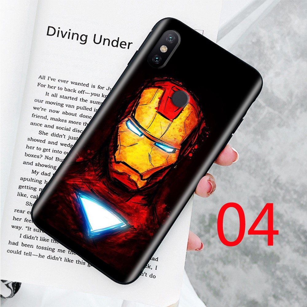 Ốp Lưng Hình Iron Man Cho Xiaomi Mi A1 A2 A3 Lite 5x 6x Note 10 Pro