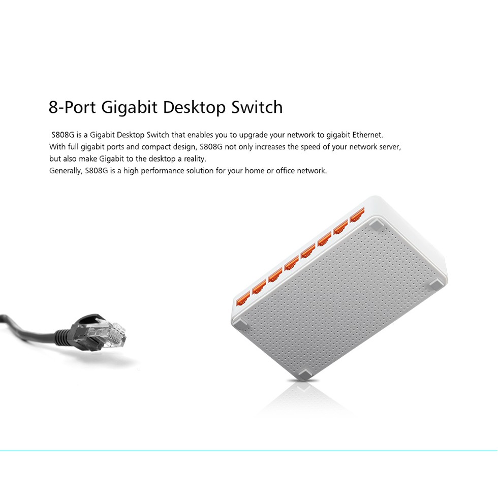 TOTOLINK S808G - Switch 8 cổng Gigabit  Bộ chia mạng máy tính bàn PC Laptop dễ sử dụng giá rẻ - Hãng phân phối chính th