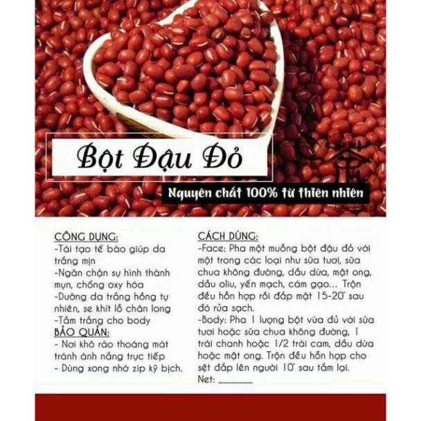 [NGUYÊN CHẤT 100%] 1Kg Bột Đậu Đỏ Handmade Xay Mịn 100% Organic - Ủ Face+ Body BaoNhu_Cosmetics | BigBuy360 - bigbuy360.vn