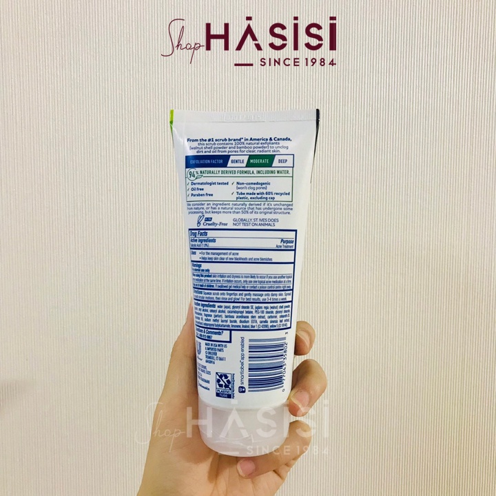 Sữa Rửa Mặt Tẩy Tế Bào Chết Chiết Xuất Trà Xanh ST.IVES BLACKHEAD CLEARING GREEN TEA SCRUB 170g