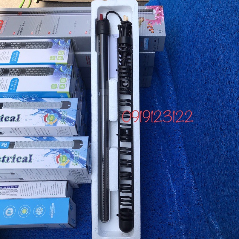 Sưởi chống bỏng cao cấp 500w Hopar K339 cho hồ cá có hiểm thị nhiệt độ