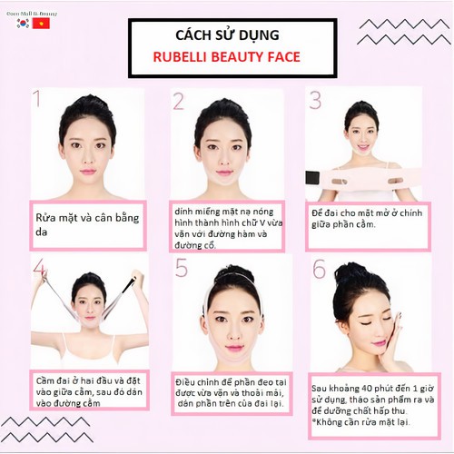 MẶT NẠ TẠO HÌNH KHUÔN MẶT VLINE - HỘP CÓ ĐAI - MẪU MỚI NÂNG CẤP - RUBELLI BEAUTY FACE PREMIUM - COCOMALLKBEAUTY