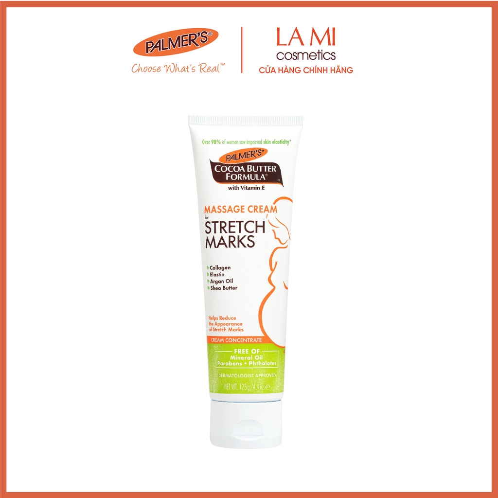 Bộ sản phẩm ngăn ngừa và làm giảm rạn da chuyên nghiệp Palmer's  (Lotion, Kem, Bơ Đậm Đặc, Dầu massage toàn thân 60ml)