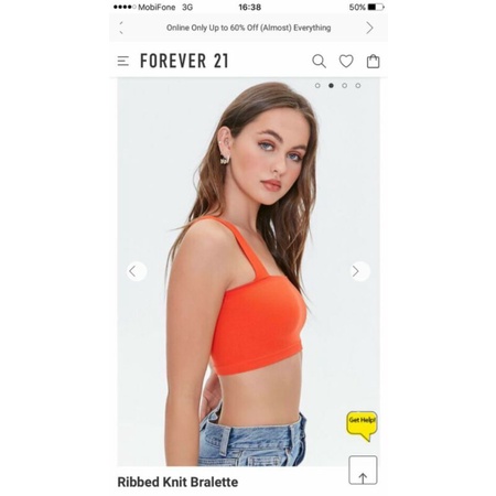 Áo croptop f21 vnxk - Cam