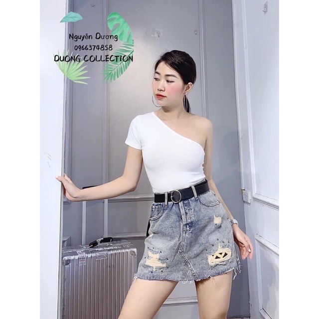 Áo Lệch Vai Chất BoZip TC