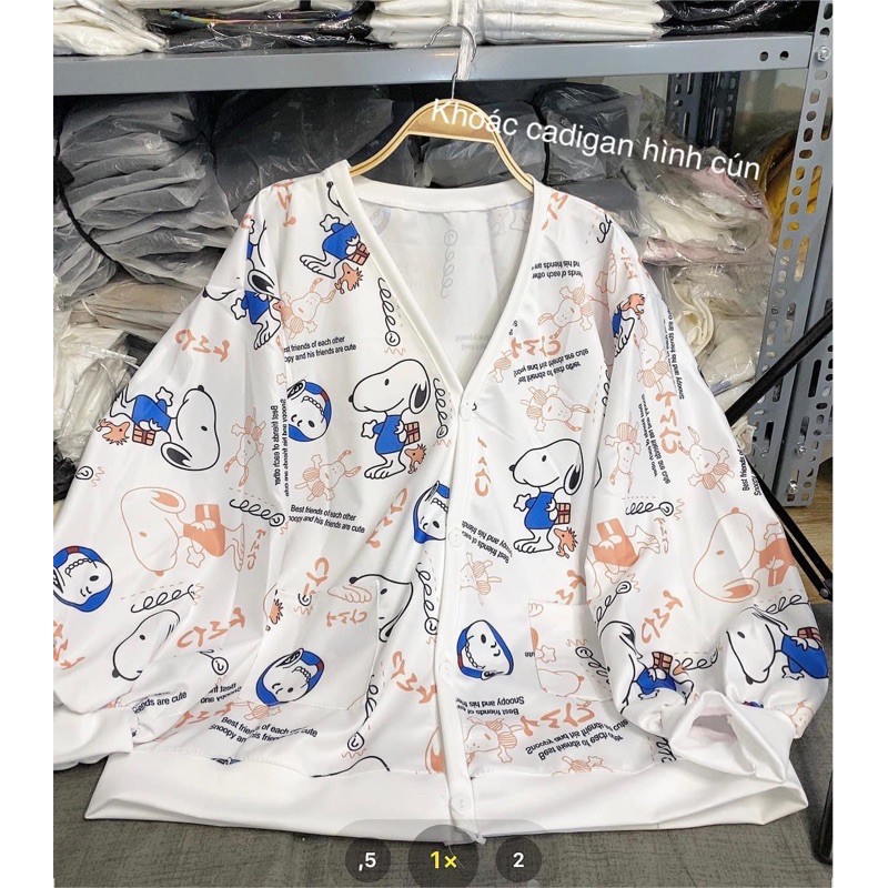 Áo Cardigan CÚN SNOOPY Ulzzang Unisex