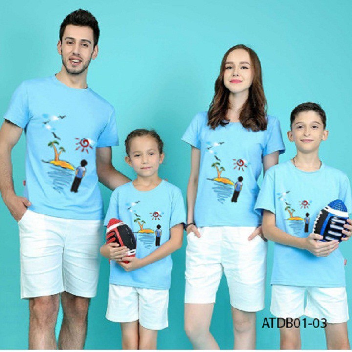 ÁO THUN ĐI BIỂN CHO GIA ĐÌNH HAY NHÓM BẠN IN HÌNH BÌNH MINH SIÊU HOT ĐỦ MÀU ĐỦ SIZE - ATDB01