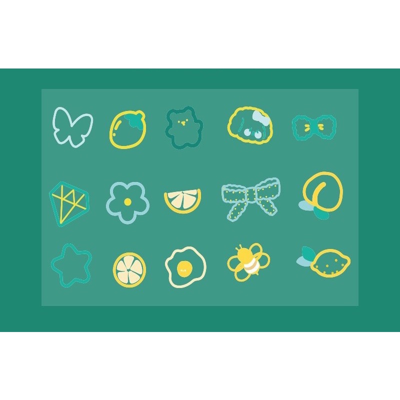 Sticker trang trí nhiều kiểu dáng đáng yêu không thấm nước - Mẫu ngẫu nhiên - Phụ kiện trang trí TEDU