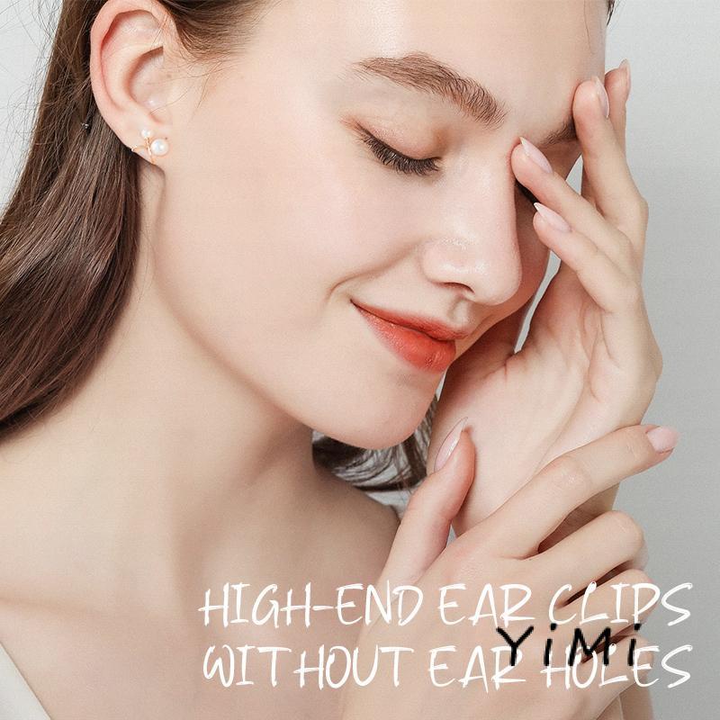 Khuyên Tai Vòng Đôi Bằng Bạc Đính Ngọc Trai Nhân Tạo Phong Cách  Hàn Quốc