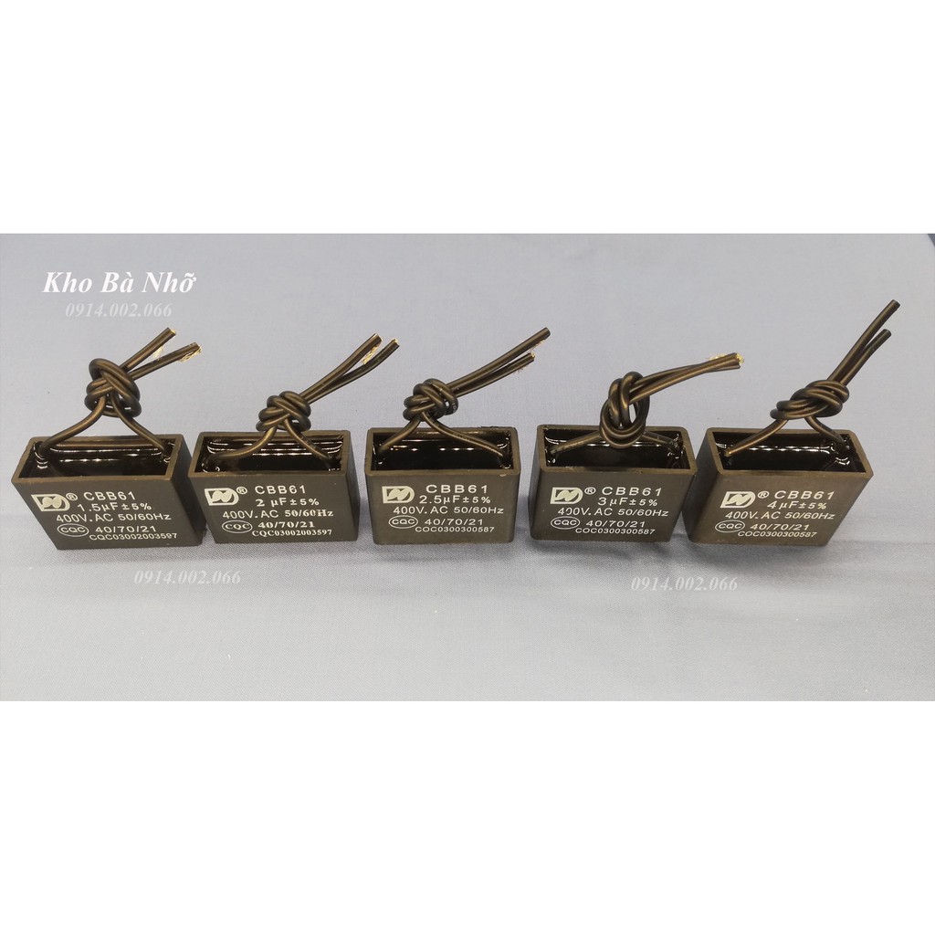 Tụ Quạt 1,5uf - CBB61 400VAC